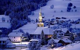 Combloux, station de ski au pied du Mont-Blanc 